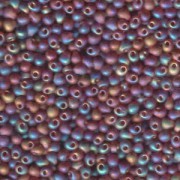 Miyuki Tropfen Perlen 2,8mm 0134FR transparent rainbow matt Plum Amber 9gr.
